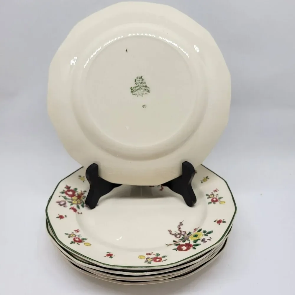 Royal Doulton Old Leeds Spray SetOf 6 Vintage 8 1/4